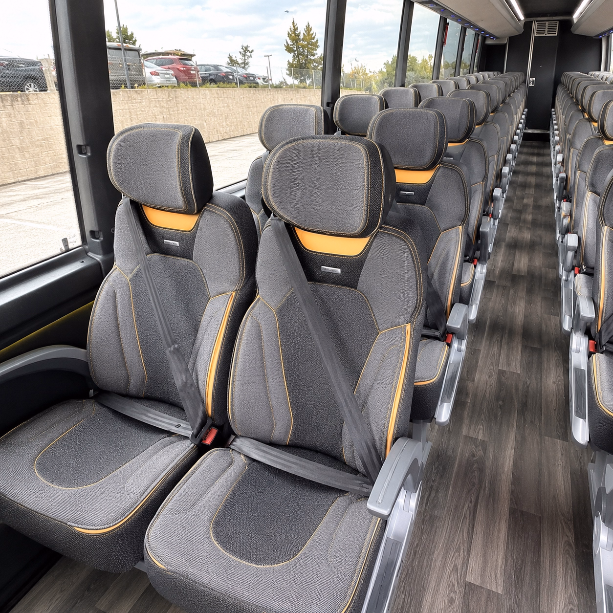 arvada charter bus rental interior